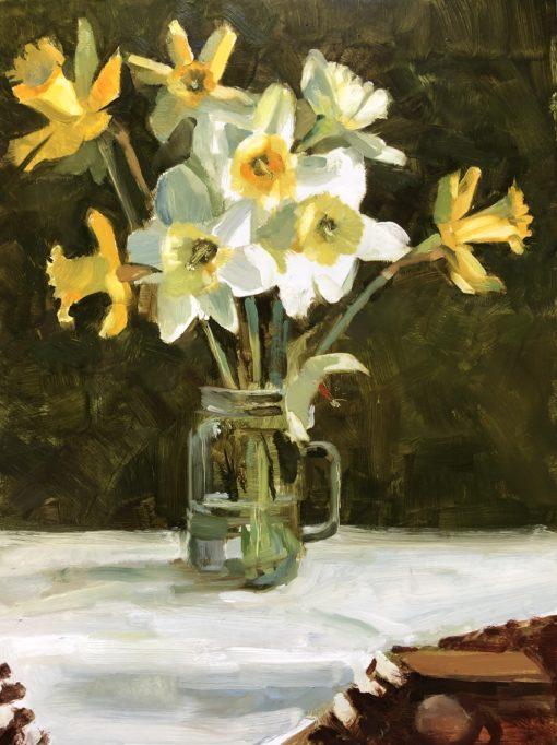 daffodils in a jar